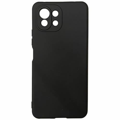 Силиконовая накладка для Xiaomi Mi 11 Lite/ Mi 11 Lite NE Black (Черная) 1