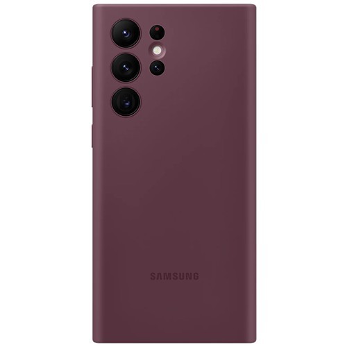 Клип-кейс Samsung Silicone Cover для Galaxy S22 Ultra Бургунди (EF-PS908TEEGRU) 1