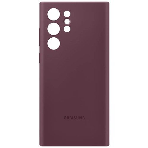 Клип-кейс Samsung Silicone Cover для Galaxy S22 Ultra Бургунди (EF-PS908TEEGRU) 2