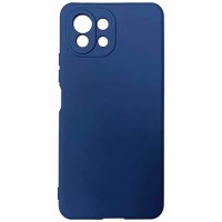 Силиконовая накладка для Xiaomi Mi 11 Lite/ Mi 11 Lite NE Dark Blue (Темно-синяя)