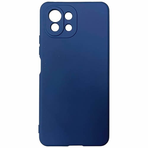 Силиконовая накладка для Xiaomi Mi 11 Lite/ Mi 11 Lite NE Dark Blue (Темно-синяя) 1