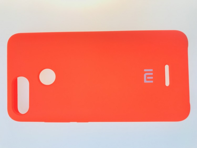 Чехол накладка с логотипом Mi для Xiaomi redmi 6 Оранжевая 1