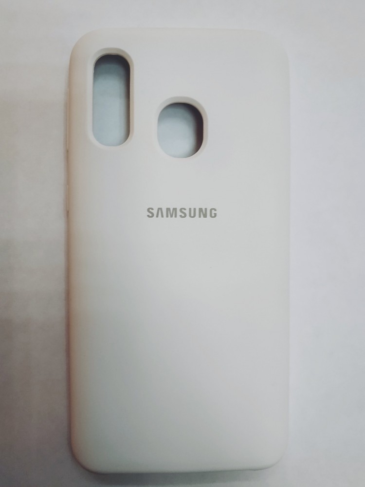 Силиконовая накладка для Samsung Galaxy A40 (Белая) 1