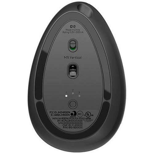 Беспроводная вертикальная мышь Logitech Mouse MX Vertical Black (Черный) 5