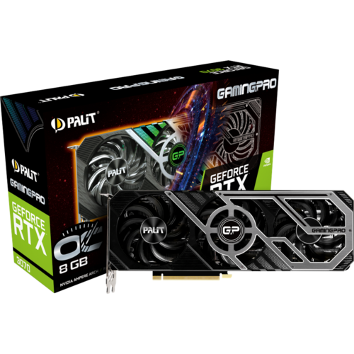 Видеокарта Palit GeForce RTX 3070 1500MHz PCI-E 4.0 8192MB 14000MHz 256 bit HDMI 3xDisplayPort HDCP GamingPro OC EAC 7