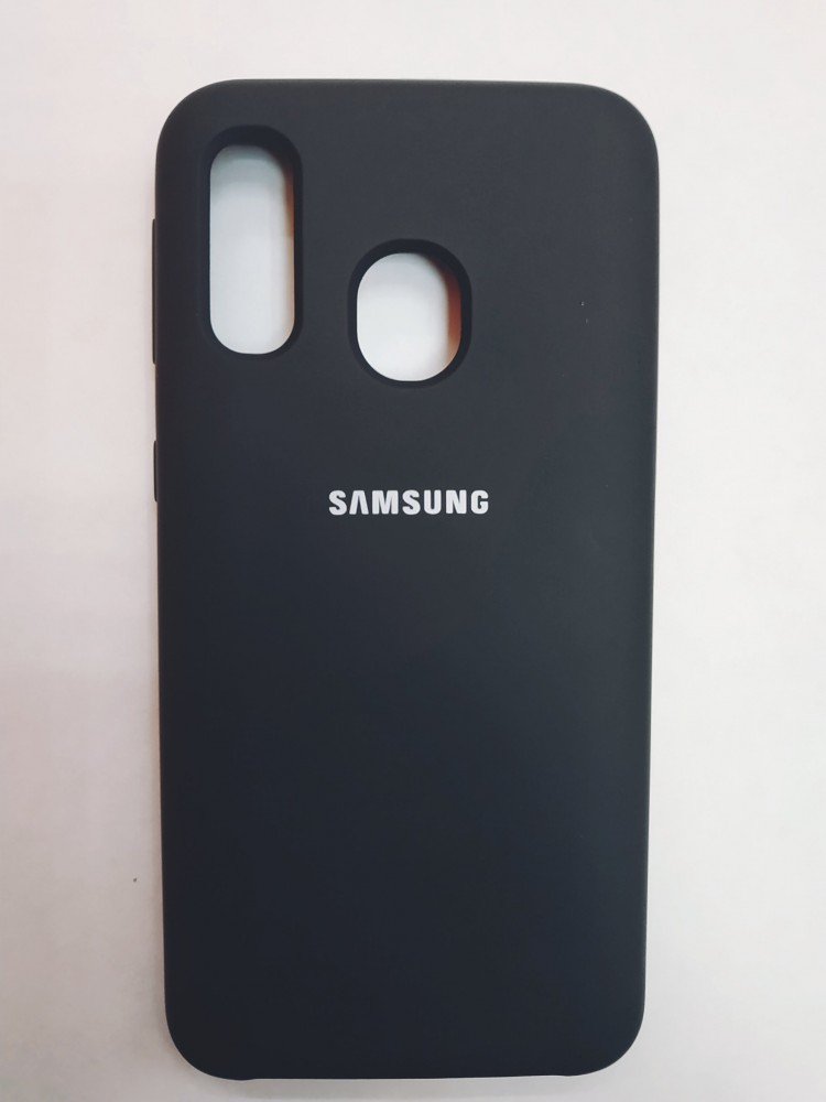 Силиконовая накладка для Samsung Galaxy A40 (Черная) 1
