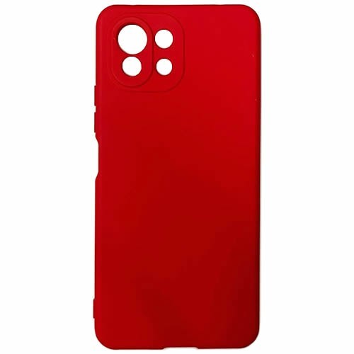 Силиконовая накладка для Xiaomi Mi 11 Lite/ Mi 11 Lite NE Red (Красная) 1