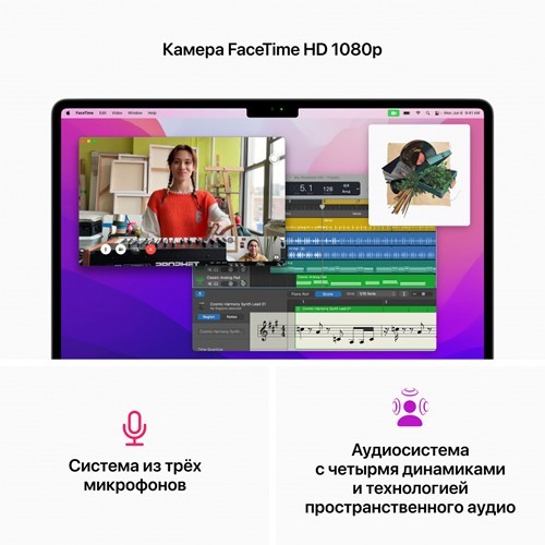 Ноутбук Apple MacBook Air 13" 2022 (Apple M2/13.6"/2560x1664/8Gb/512Gb SSD/Apple Graphics 10-core/macOS) Midnight (Полуночный черный) MLY43 6
