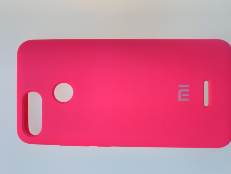 Чехол накладка с логотипом Mi для Xiaomi redmi 6 Малиновая 1