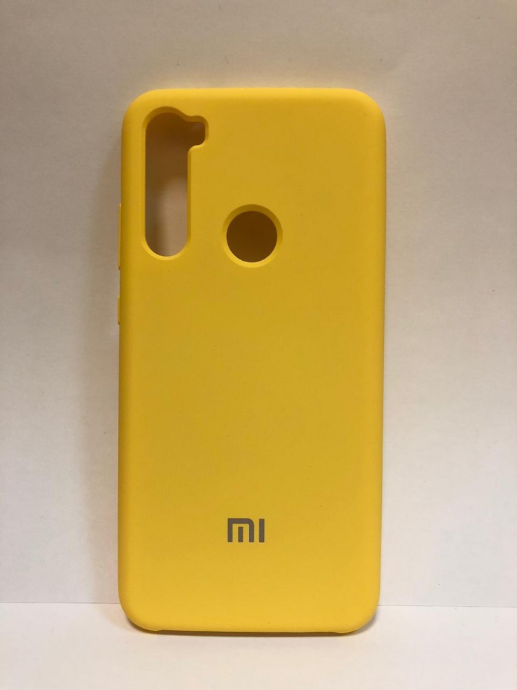Силиконовая накладка для Xiaomi redmi Note 8 (с логотипом MI жёлтый) 1