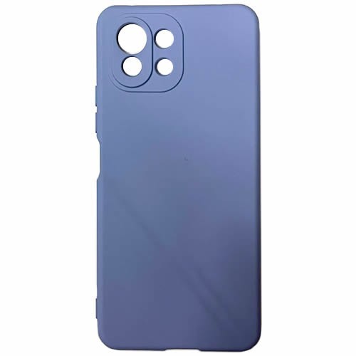 Силиконовая накладка для Xiaomi Mi 11 Lite/ Mi 11 Lite NE Blue (Голубая) 1