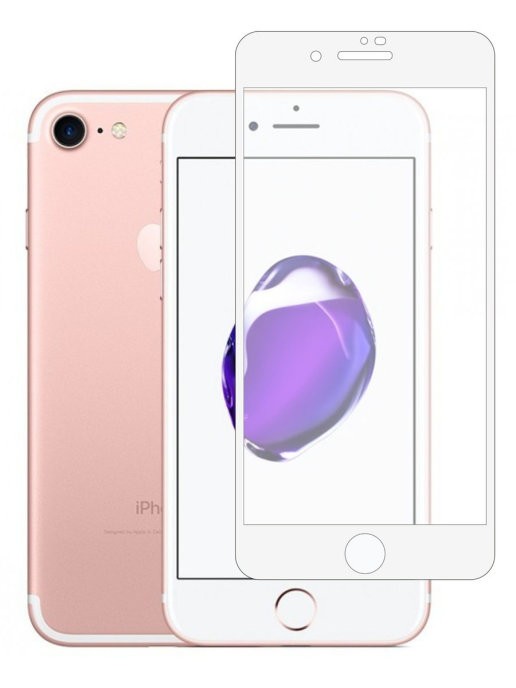 Защитное Стекло iPhone 8 Plus 5D белая рамка 1