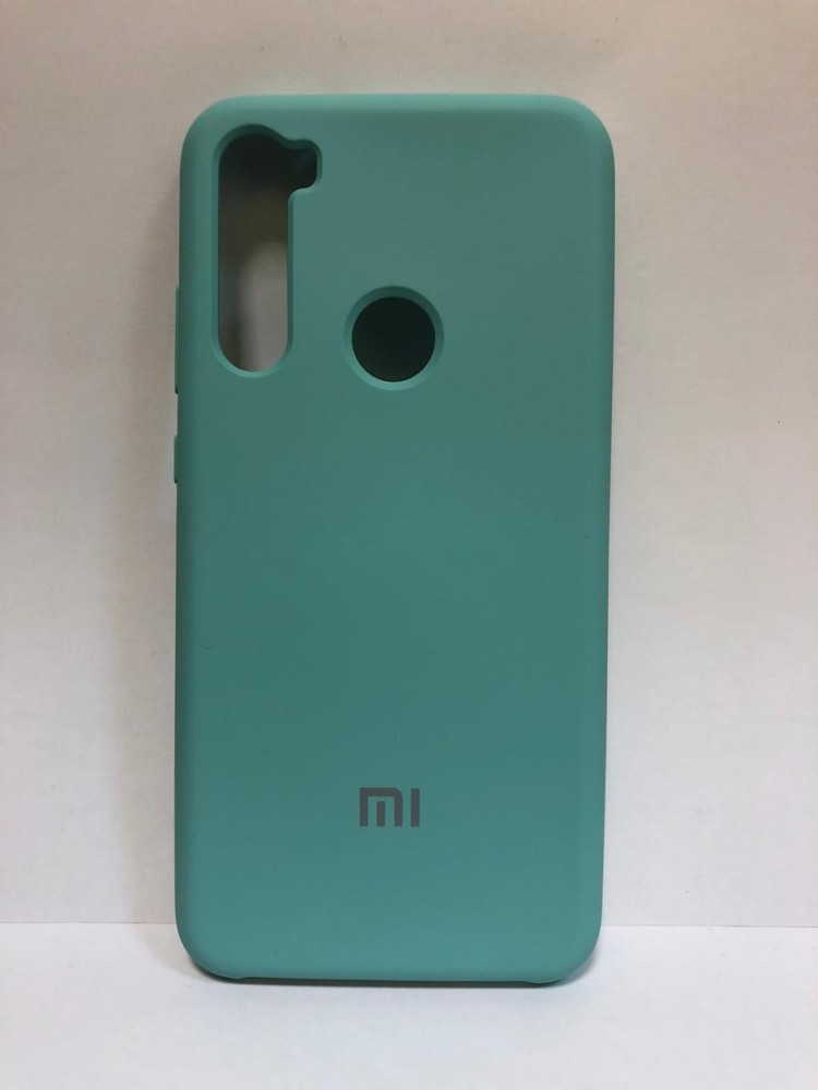 Силиконовая накладка для Xiaomi redmi Note 8 (с логотипом MI Изумрудный) 1