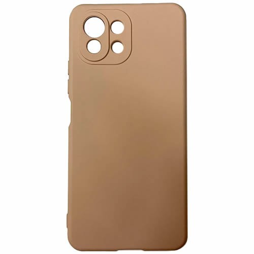 Силиконовая накладка для Xiaomi Mi 11 Lite/ Mi 11 Lite NE Beige (Бежевая) 1