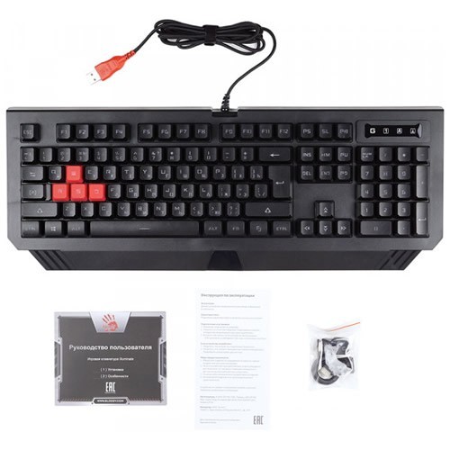 Клавиатура A4Tech Bloody B125 USB Black (Черная) 6