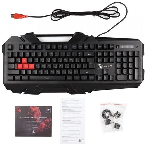 Клавиатура A4Tech Bloody B150N USB Black (Черная) 9