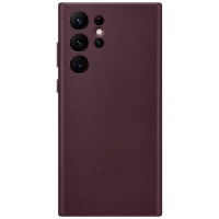 Клип-кейс Samsung Leather для Galaxy S22 Ultra Бургунди (EF-VS908LEEGRU)
