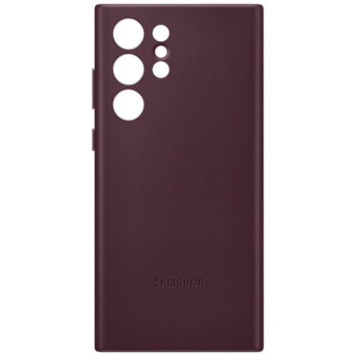 Клип-кейс Samsung Leather для Galaxy S22 Ultra Бургунди (EF-VS908LEEGRU) 3