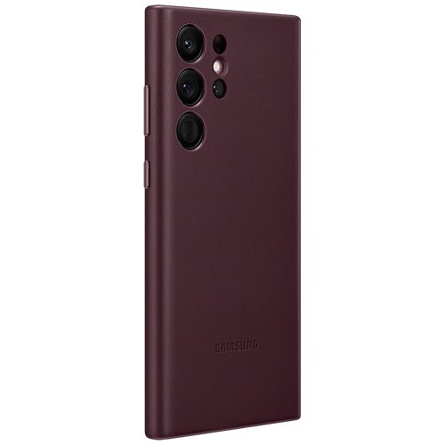 Клип-кейс Samsung Leather для Galaxy S22 Ultra Бургунди (EF-VS908LEEGRU) 5