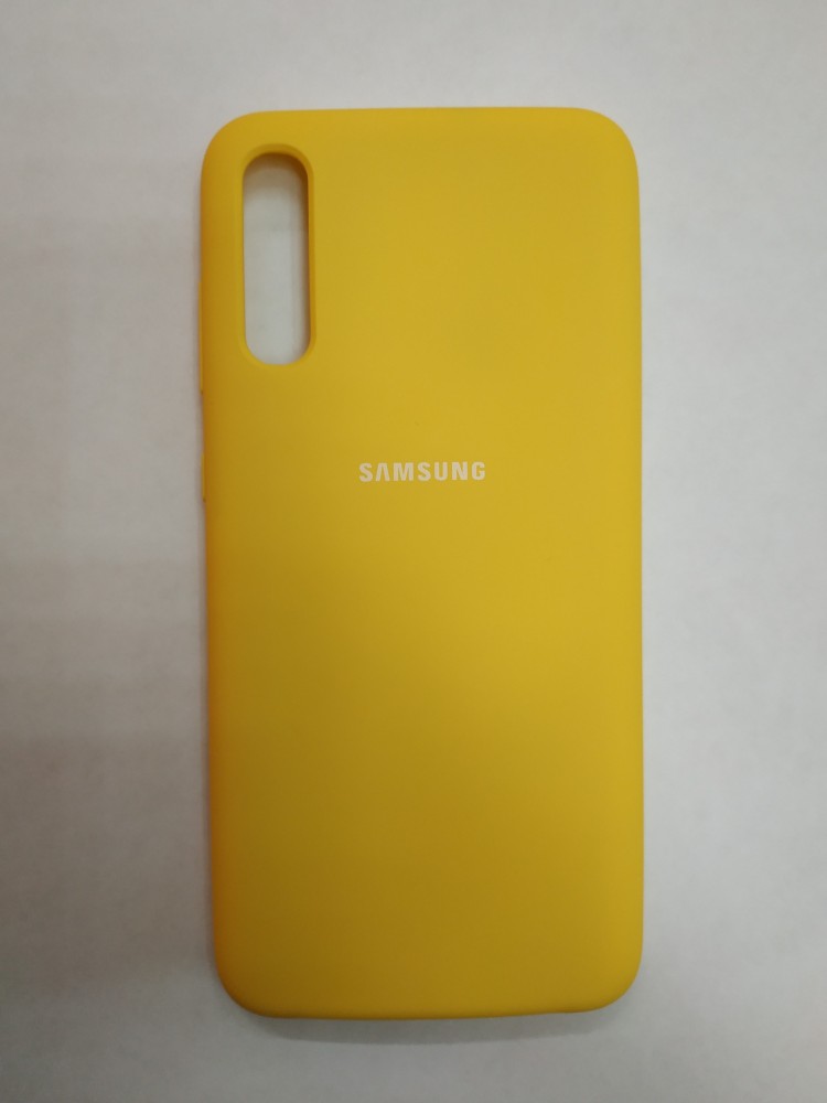 Силиконовая накладка для Samsung Galaxy A70 (Желтая) 1