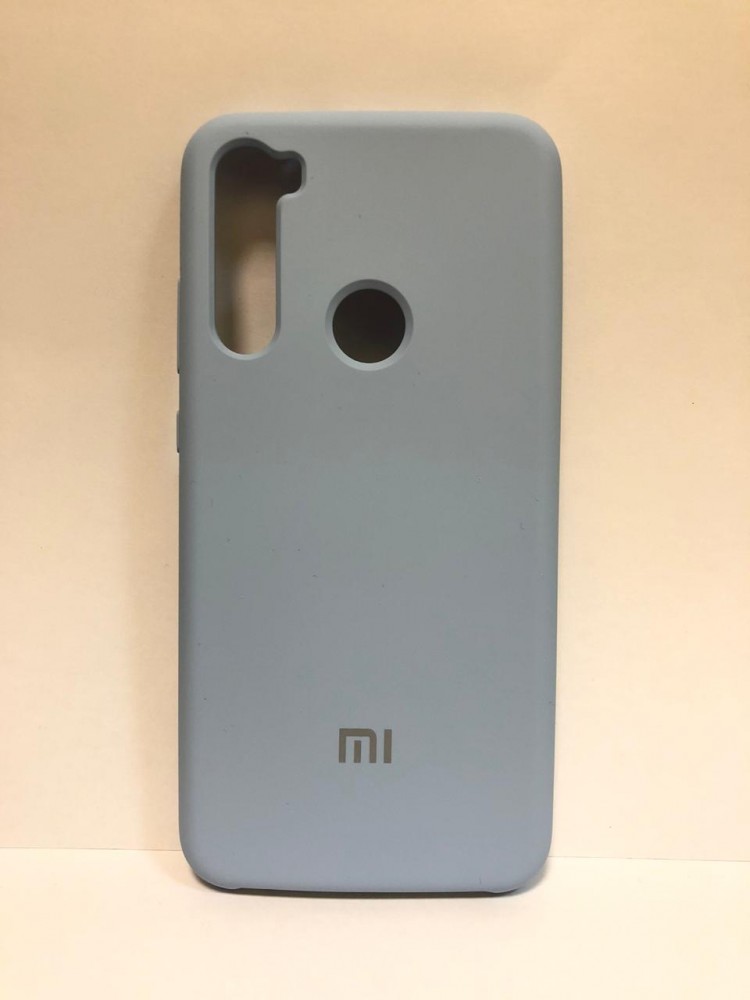 Силиконовая накладка для Xiaomi redmi Note 8 (с логотипом MI светло-голубая) 1