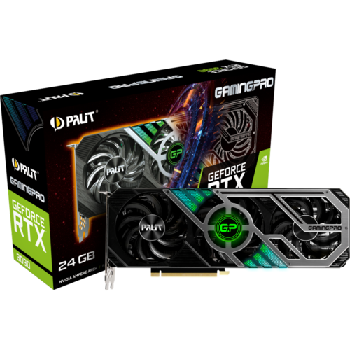 Видеокарта Palit GeForce RTX 3090 1395MHz PCI-E 4.0 24576MB 19500MHz 384 bit HDMI 3xDisplayPort HDCP GamingPro EAC 9