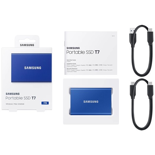 Внешний накопитель Samsung T7 SSD USB 3.2 500Gb Indigo Blue (Синий) MU-PC500H/WW 8