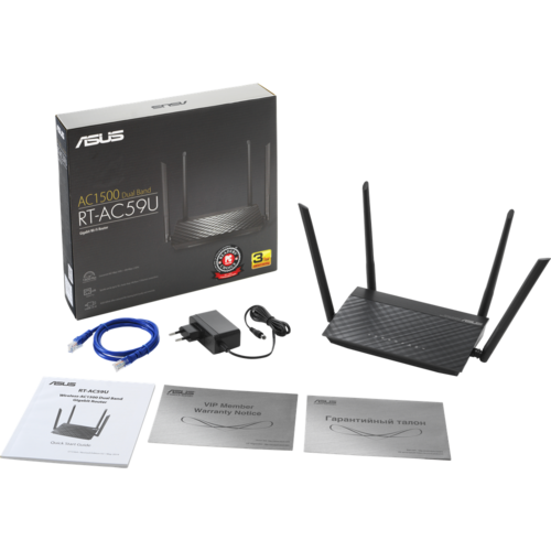 Wi-Fi роутер ASUS RT-AC59U Black (Черный) EAC 5