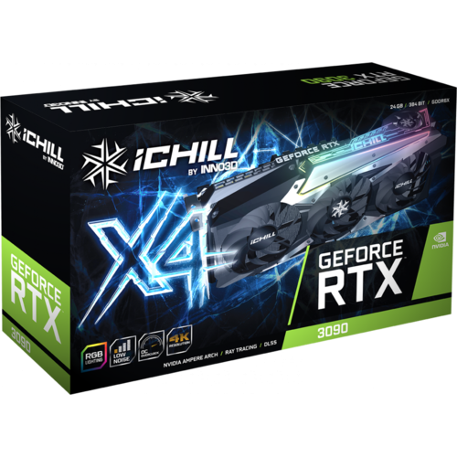 Видеокарта INNO3D iCHILL GeForce RTX 3090 1755MHz PCI-E 4.0 24576MB 19500MHz 384 bit HDMI 3xDisplayPort HDCP X4 EAC 8