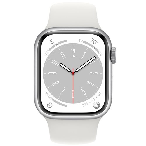Умные часы Apple Watch Series 8 41 мм Silver Aluminium Case, White Sport Band S/M 2