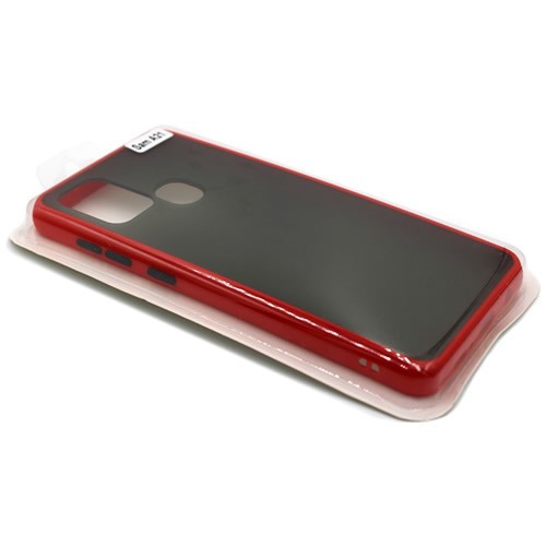 Силиконовая накладка для Samsung Galaxy A21S Skin Feeling (Красная рамка) 3