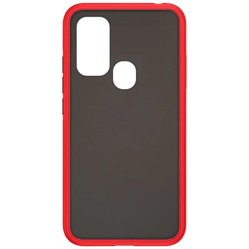 Силиконовая накладка для Samsung Galaxy A21S Skin Feeling (Красная рамка) 1