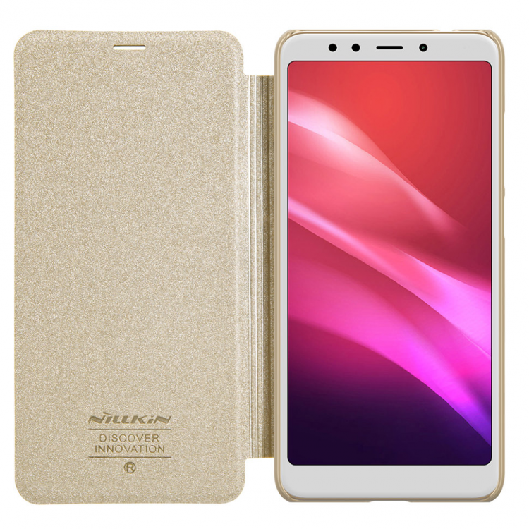  Чехол-книжка Nillkin Sparkle для Xiaomi Redmi 5 (Золотая) 1
