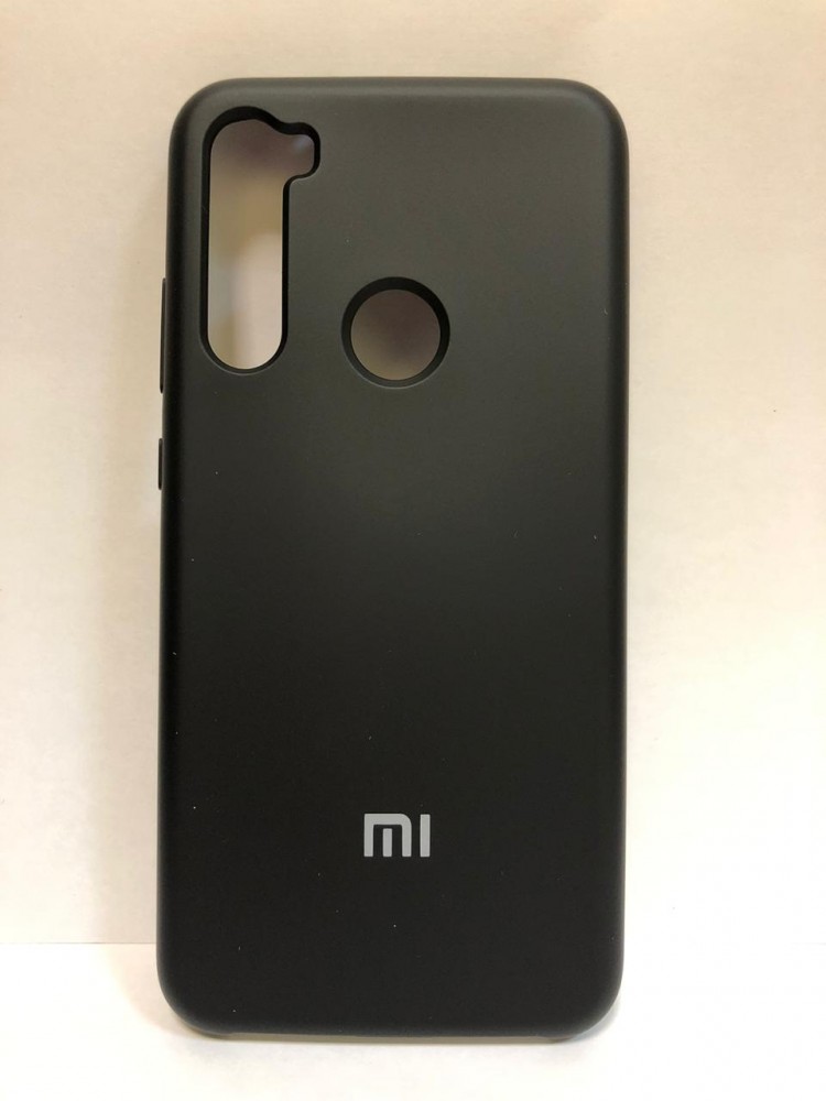 Силиконовая накладка для Xiaomi redmi Note 8 (с логотипом MI черная) 1