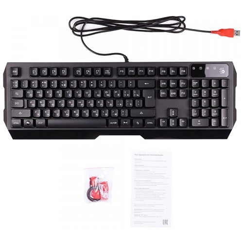 Клавиатура A4Tech Bloody Q135 Neon USB Black (Черная) 8