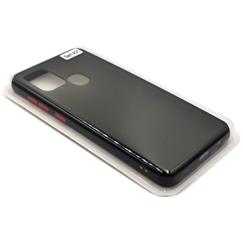 Силиконовая накладка для Samsung Galaxy A21S Skin Feeling (Черная рамка) 3