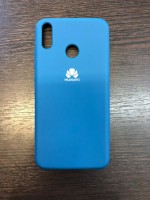 Чехол накладка с логотипом для Honor 8X (Голубая)