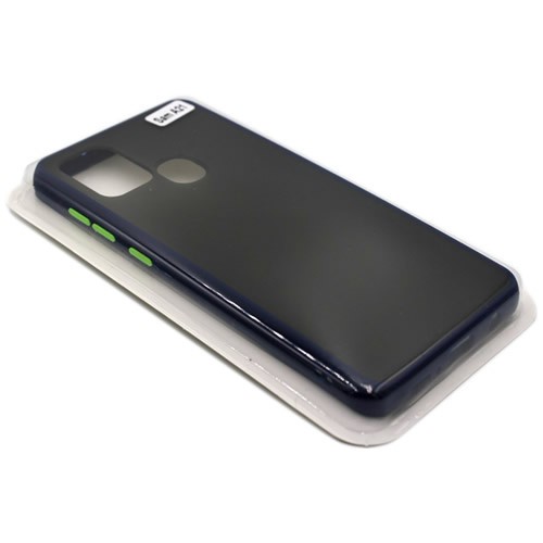 Силиконовая накладка для Samsung Galaxy A21S Skin Feeling (Синяя рамка) 3