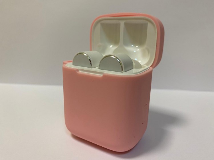 Силиконовый чехол для беспроводных наушников Xiaomi AirDots Pro (Pink) Розовый 1