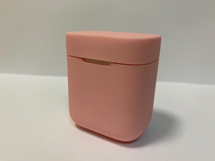 Силиконовый чехол для беспроводных наушников Xiaomi AirDots Pro (Pink) Розовый 2