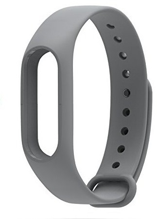 Силиконовый браслет для Mi Band 2 black/gray  1