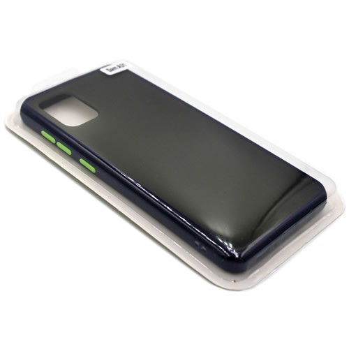 Силиконовая накладка для Samsung Galaxy A31 Skin Feeling (Синяя рамка) 3