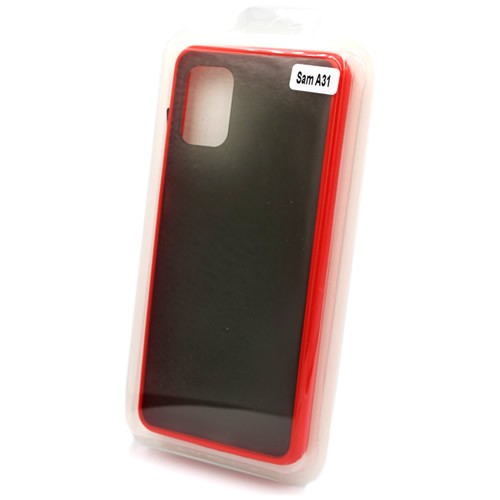Силиконовая накладка для Samsung Galaxy A31 Skin Feeling (Красная рамка) 2