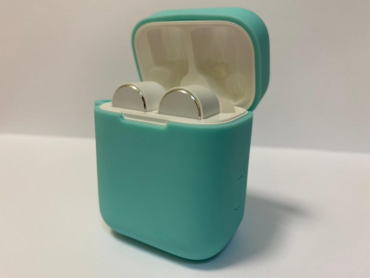 Силиконовый чехол для беспроводных наушников Xiaomi AirDots Pro (Mint) Мятный 1