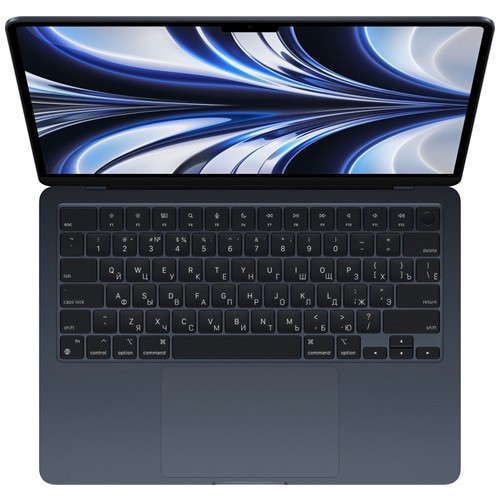 Ноутбук Apple MacBook Air 13" 2022 (Apple M2/13.6"/2560x1664/8Gb/256Gb SSD/Apple Graphics 10-core/macOS) Midnight (Полуночный черный) MLY33RU/A 2