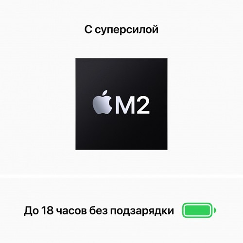 Ноутбук Apple MacBook Air 13" 2022 (Apple M2/13.6"/2560x1664/8Gb/256Gb SSD/Apple Graphics 10-core/macOS) Midnight (Полуночный черный) MLY33RU/A 4
