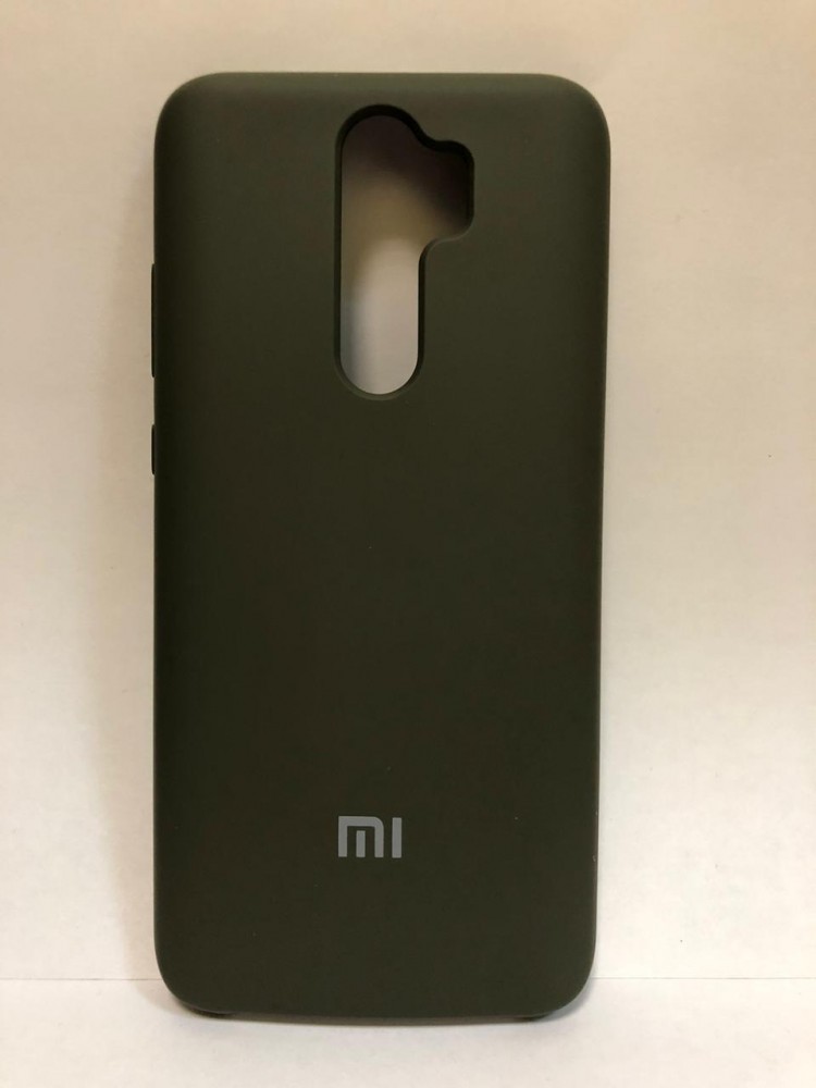 Силиконовая накладка для Xiaomi redmi Note 8 Pro (с логотипом MI Болотный) 1