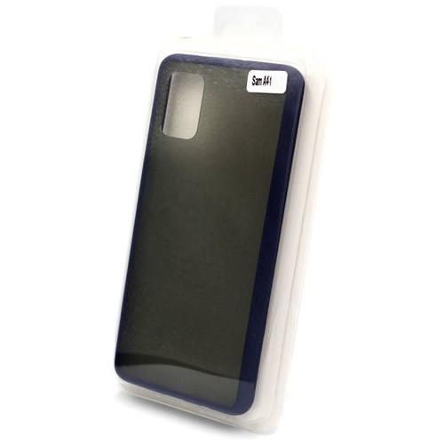 Силиконовая накладка для Samsung Galaxy A41 Skin Feeling (Синяя рамка) 2