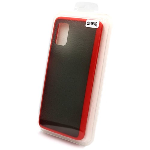 Силиконовая накладка для Samsung Galaxy A51 Skin Feeling (Красная рамка) 2