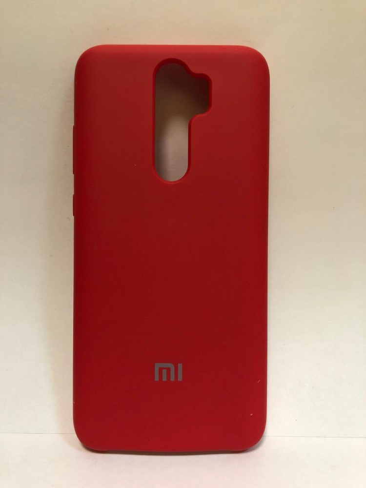 Силиконовая накладка для Xiaomi redmi Note 8 Pro (с логотипом MI красный) 1
